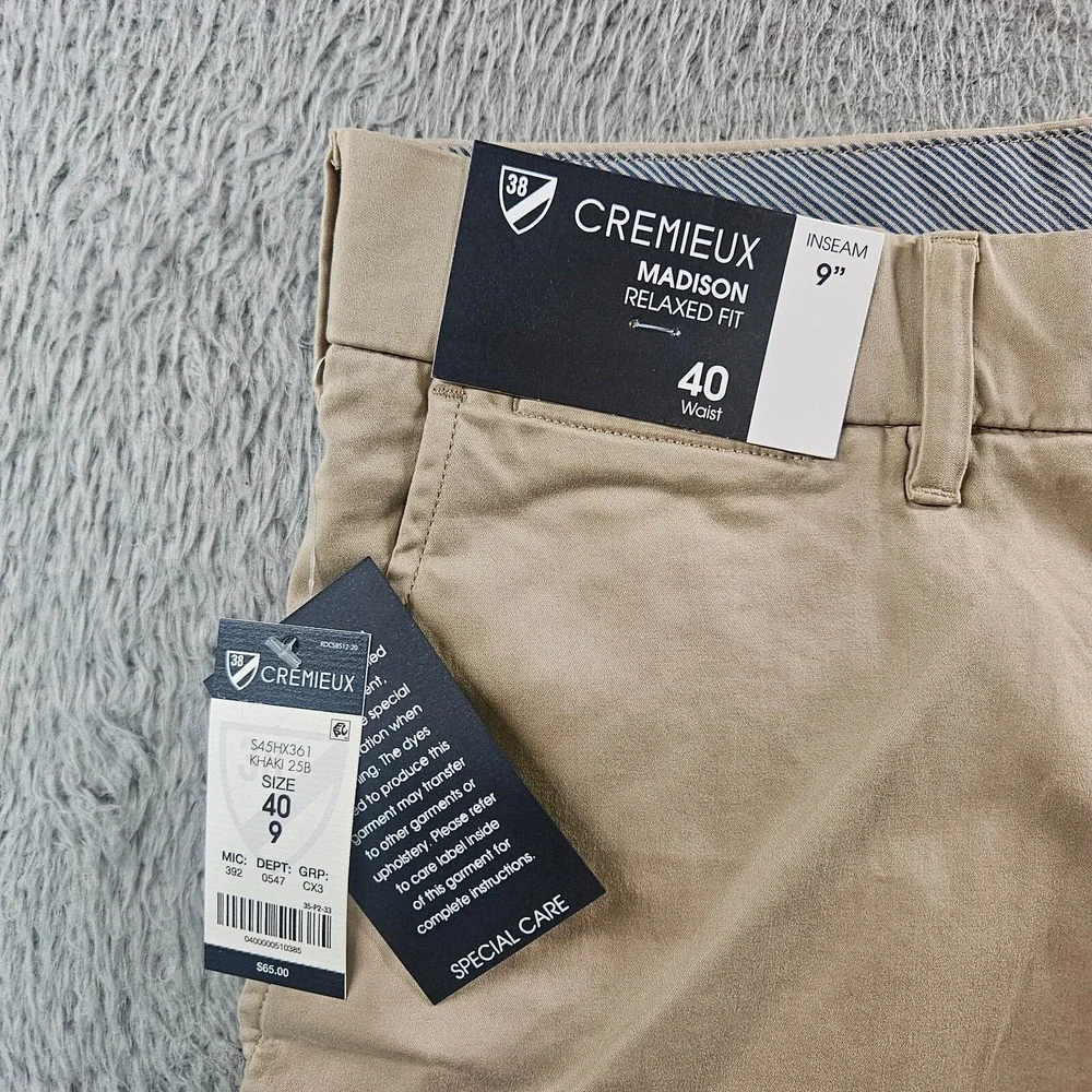 $65 NWT Cremieux Chino Shorts Men 40 x 9